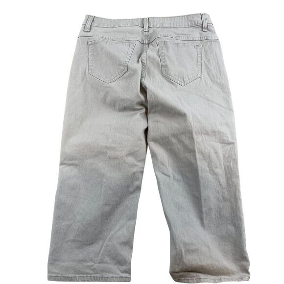 Lee Riders Womens Capri Jeans 30x18 Measured Light Gray Straight Leg - Picture 2 of 10